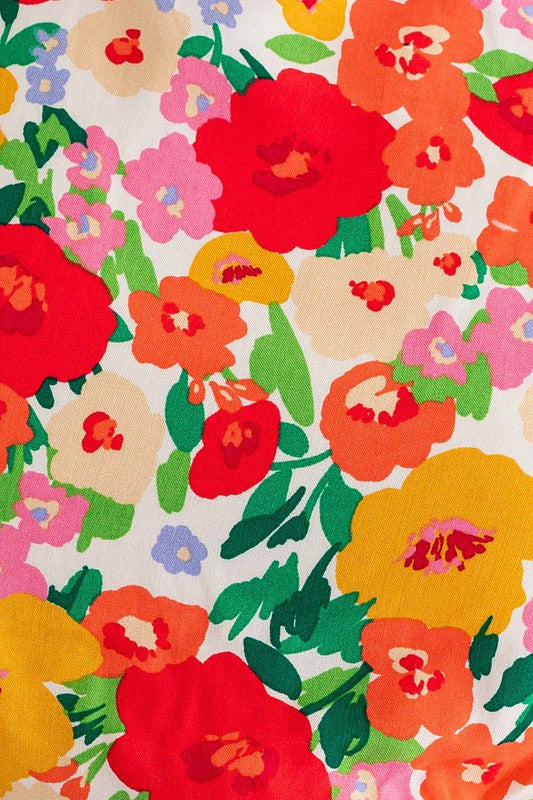 French Riviera Floral Crop Top