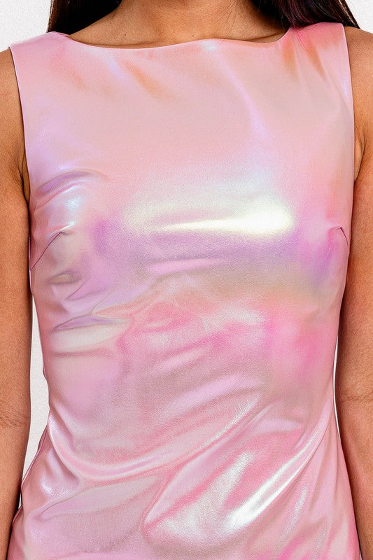 'Chella Romance Metallic Mini Dress