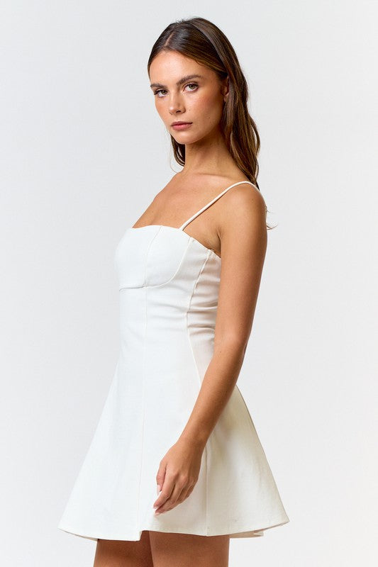 Special Charm Square Neck Mini Dress - Large