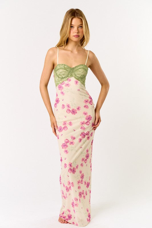 Floral Fantasy Lace Maxi Dress