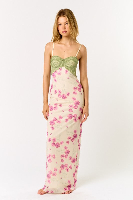 Floral Fantasy Lace Maxi Dress