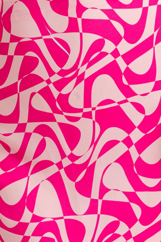 Pink Mirage Cowl Neck Mini Dress