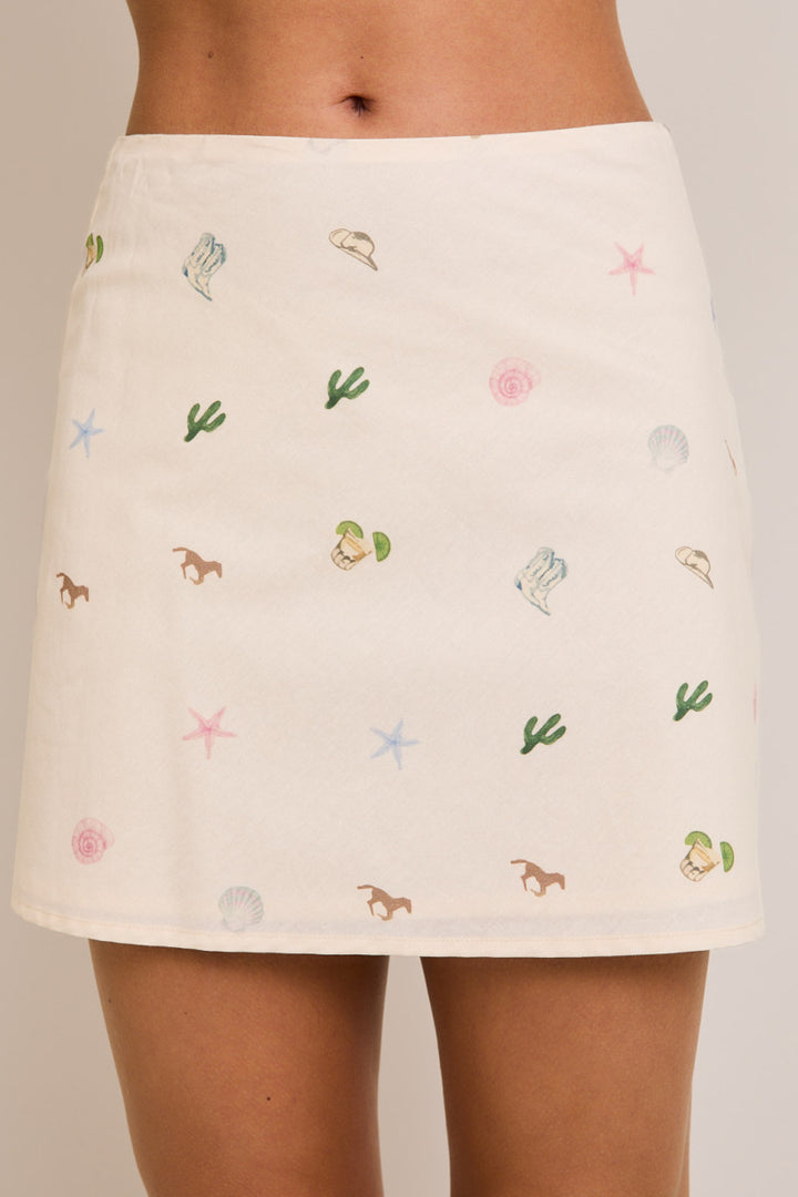 Coastal Cowgirl Western Mini Skirt