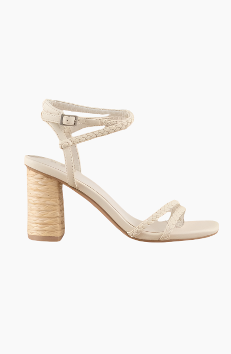 Zoella Braided Straw Block Heeled Sandal