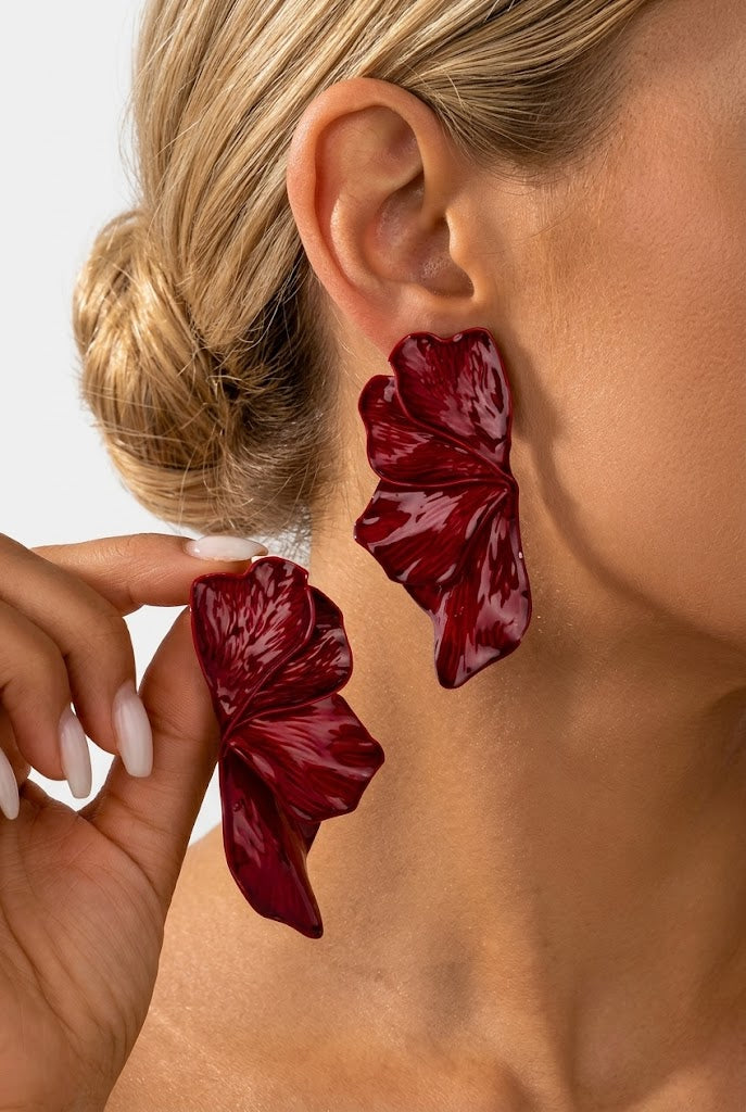 Draped Petal Earrings