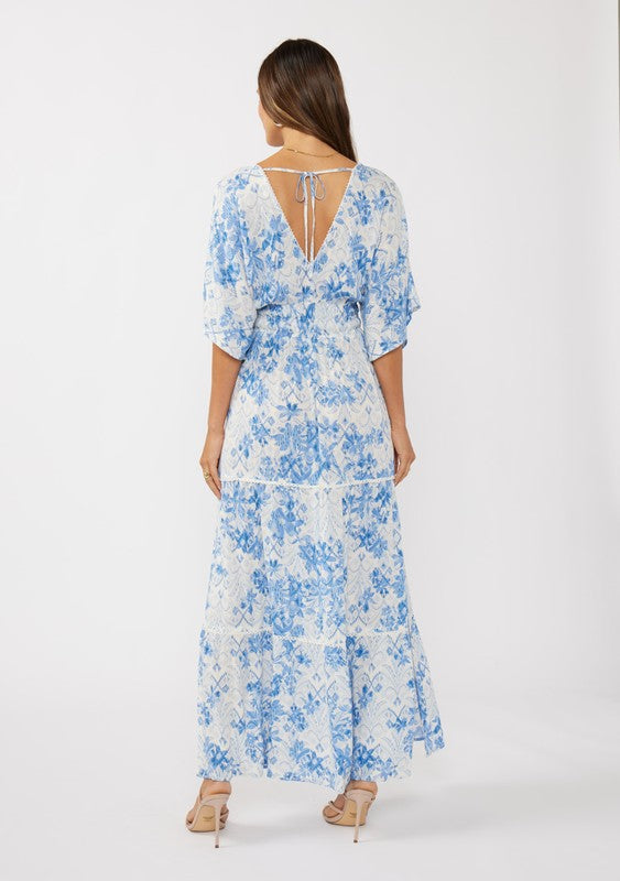 Yasmin Kimono Sleeve Maxi Dress