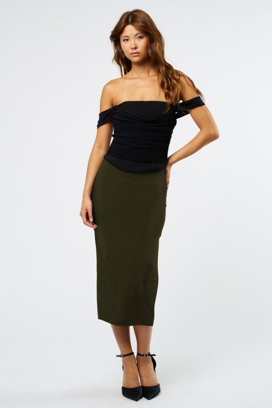 Second Glance Off Shoulder Corset Top