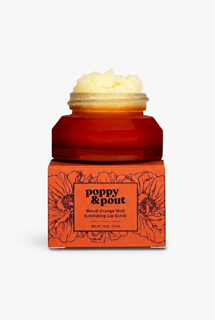 Poppy & Pout Blood Orange Mint Lip Scrub