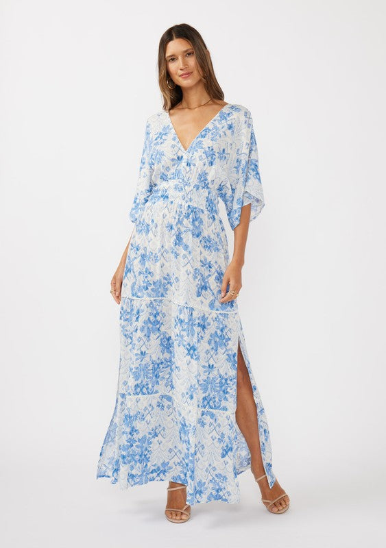 Yasmin Kimono Sleeve Maxi Dress