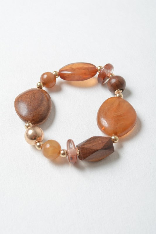 Cairns Wooded Stone Bracelet