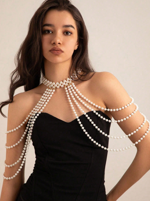 Pearl Reverie Shoulder Drape Necklace