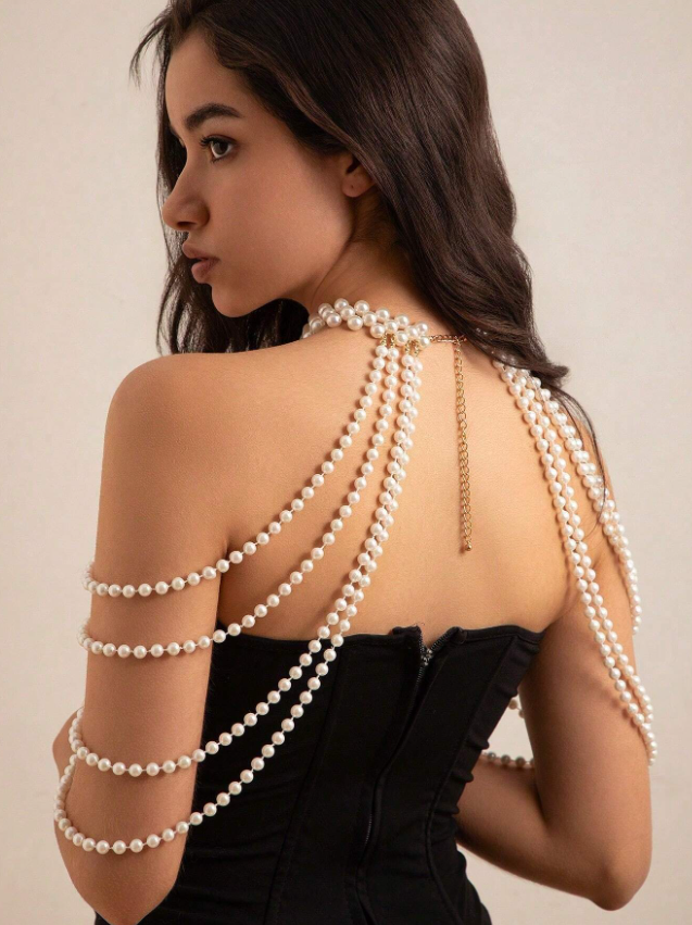 Pearl Reverie Shoulder Drape Necklace