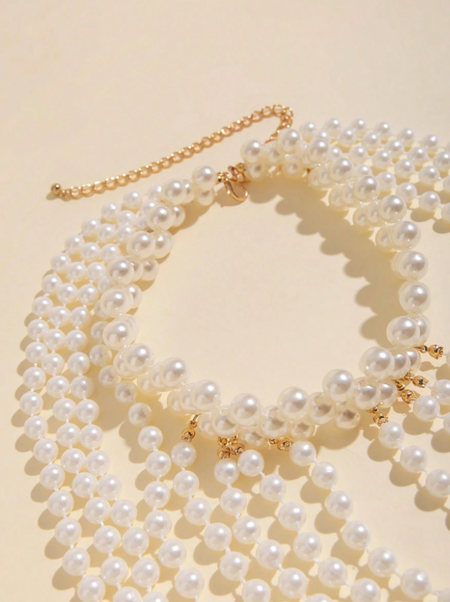 Pearl Reverie Shoulder Drape Necklace