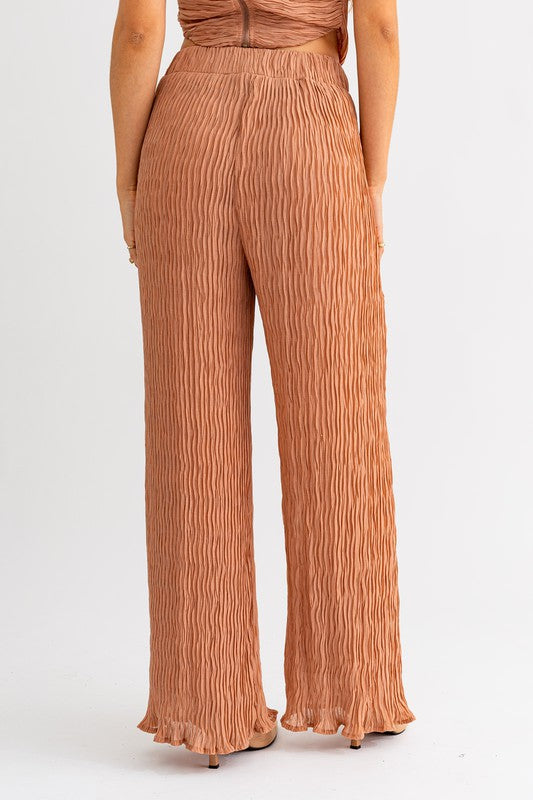 Athena Textured Wide Leg Pants