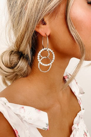 Cairo Interlocking Dangle Hoops