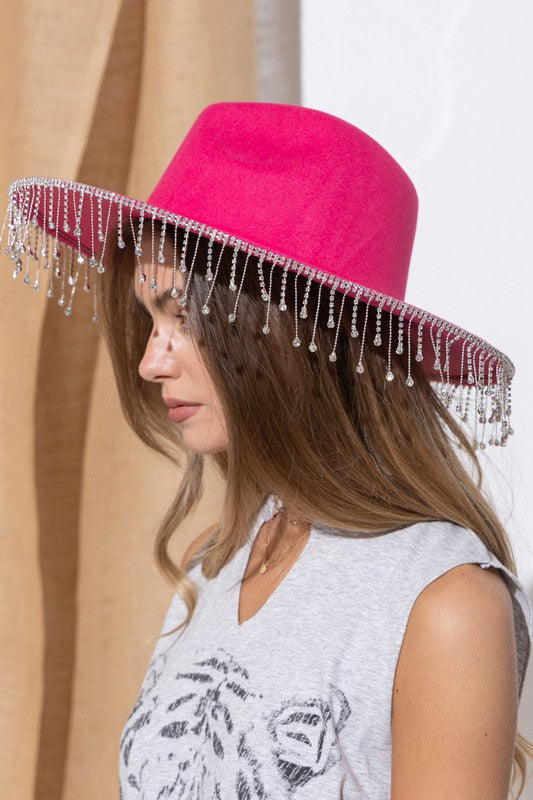 Dolly Rhinestone Fringe Cowboy Hat