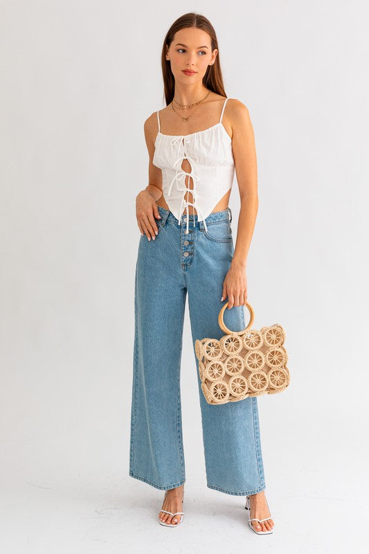 Slice Of Summer Circle Woven Straw Tote - Final Sale