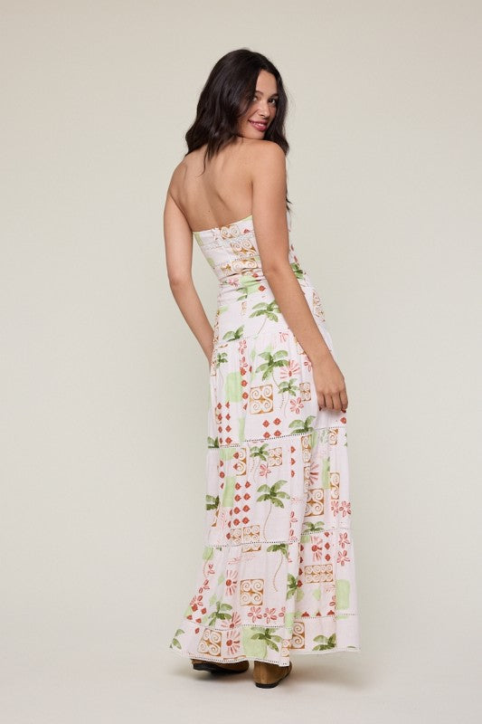 Vintage Palm Maxi Dress