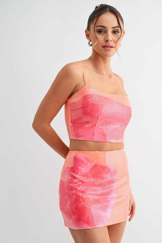 Miami Sunset Sequin Top