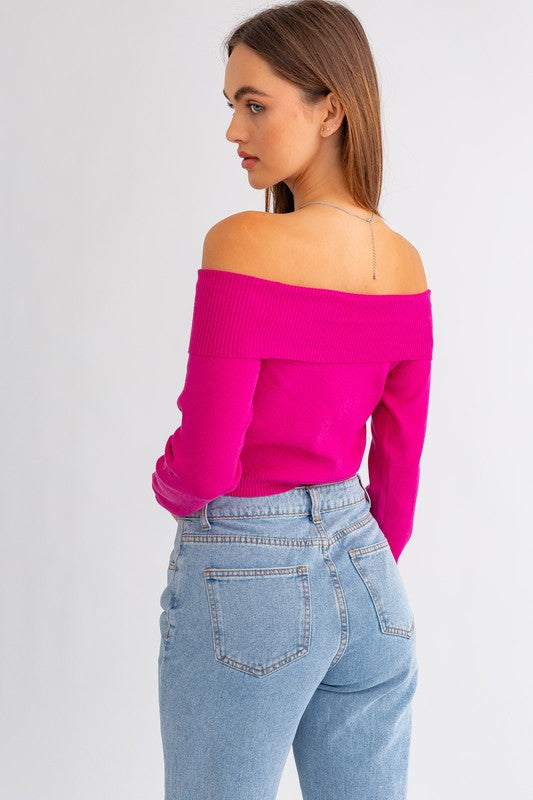 Picture Perfect Off Shoulder Sweater Top