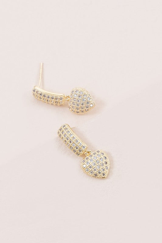 Amour Heart Drop Earrings