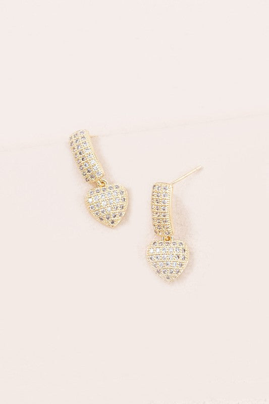 Amour Heart Drop Earrings