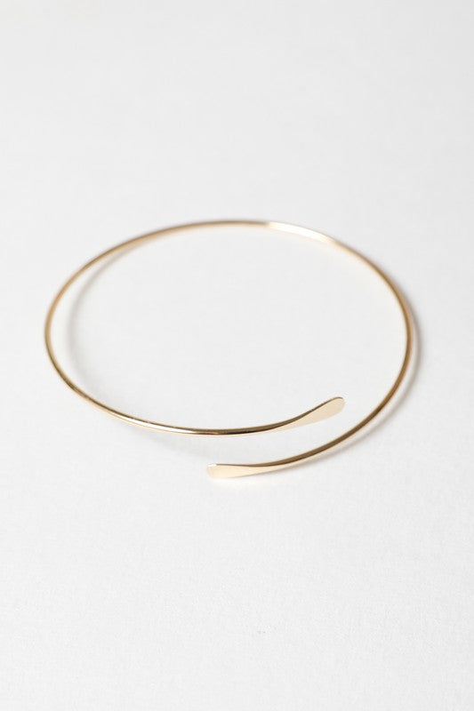 Minimalist Swirl Arm Cuff Bangle Bracelet