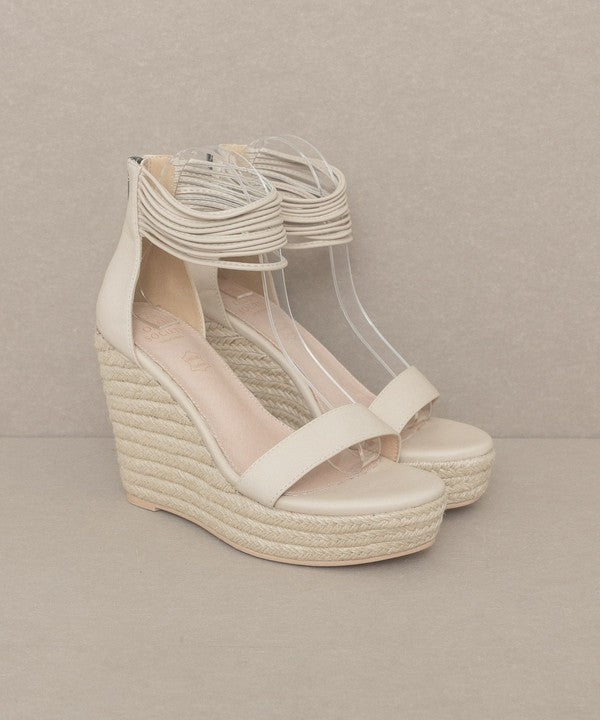 Alamo Faux Suede Strappy Wedge Sandals - Final Sale