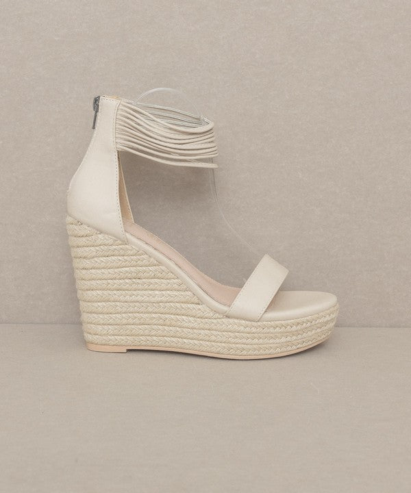 Alamo Faux Suede Strappy Wedge Sandals - Final Sale