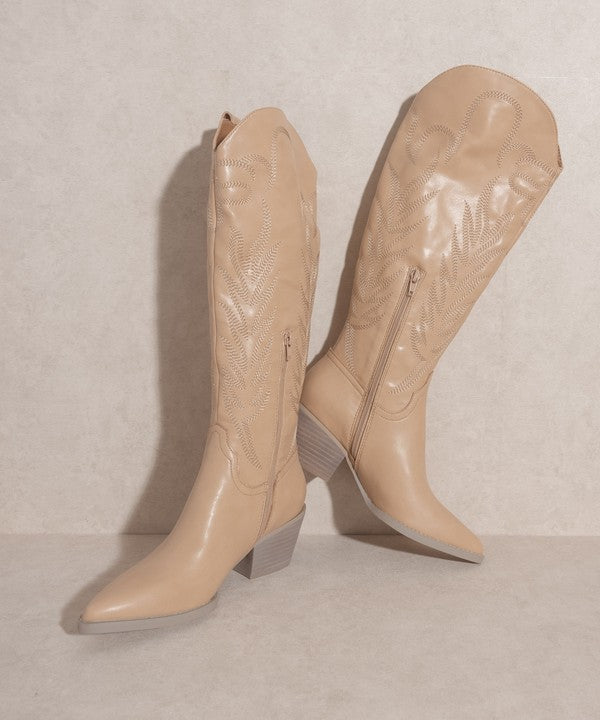 Samara Western Tan Cowboy Boots