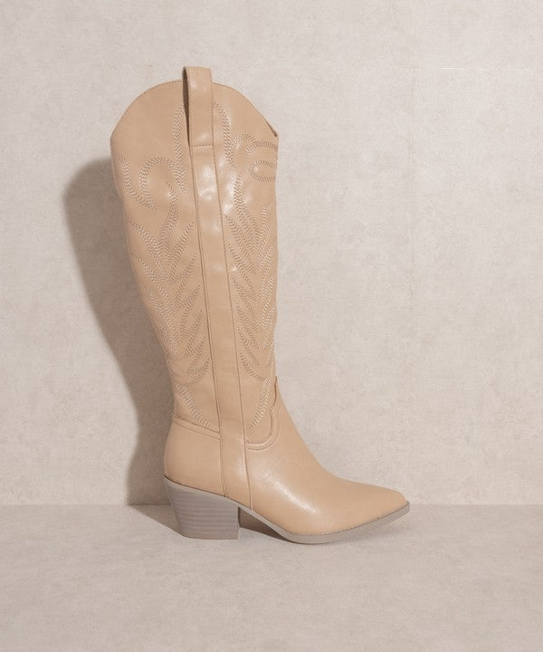 Samara Western Tan Cowboy Boots