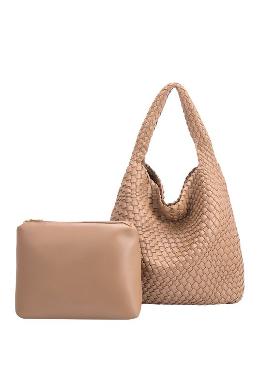 Melie Bianco Johanna Large Recycled Vegan Shoulder Bag