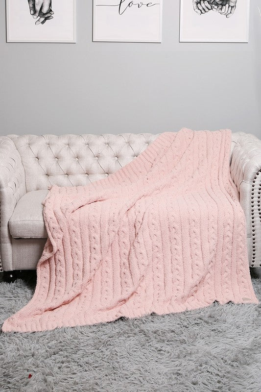 Cozy Haven Braided Cable Knit Blanket
