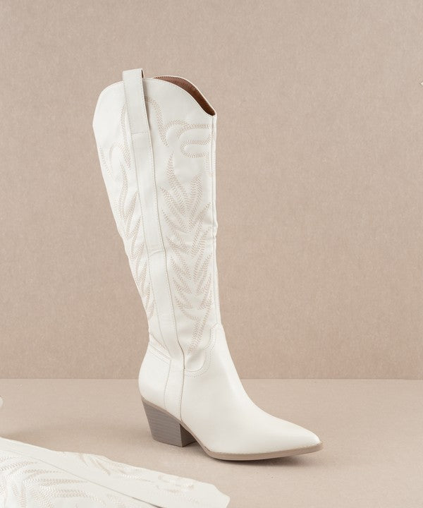 Samara Western White Cowboy Boots