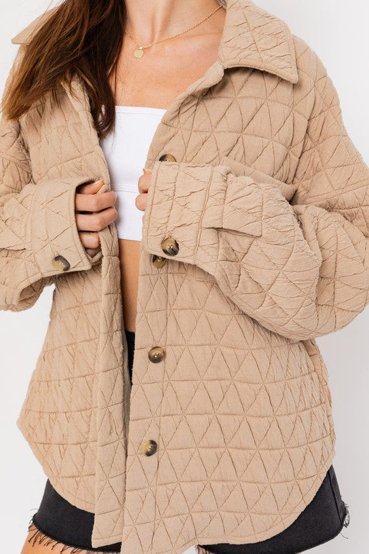 Oversized Urban Explorer Quilted Shacket