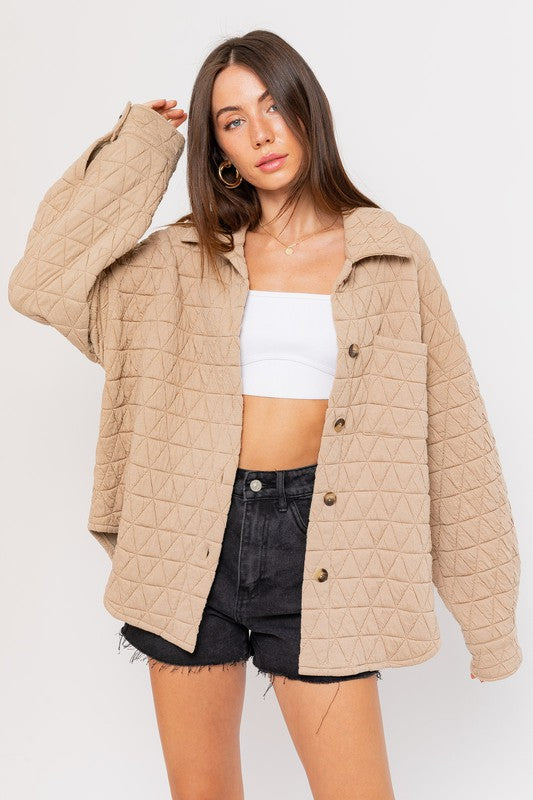 Oversized Urban Explorer Quilted Shacket