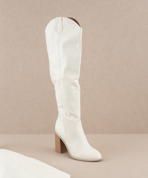 Saint Slouch White Knee-High Boots