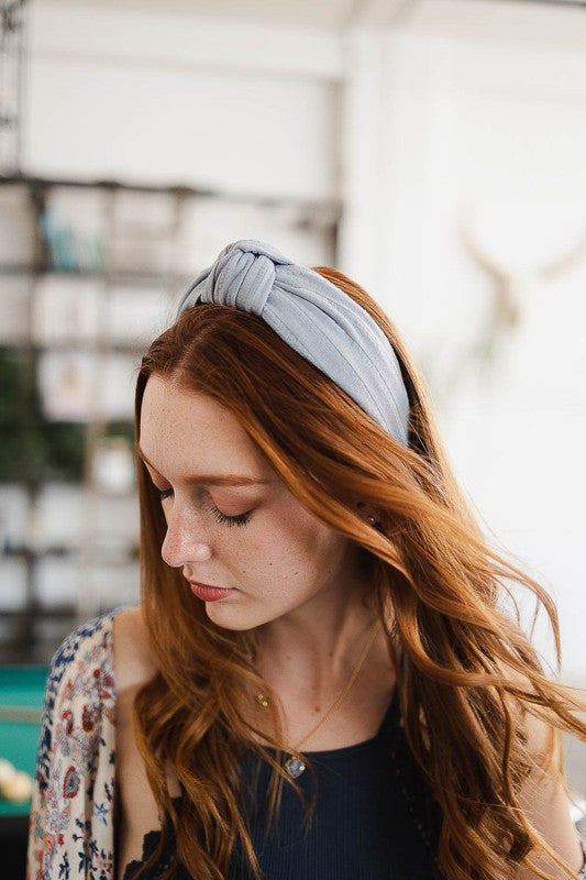 Wide Striped Top Knot Headband