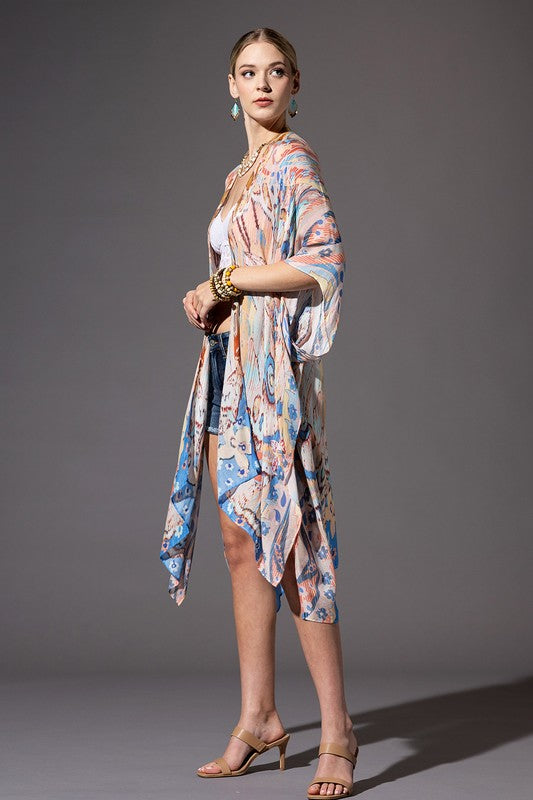 Sapphire Bay Open Front Kimono