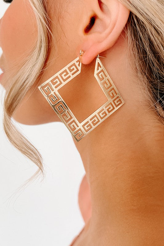 Monte Carlo Square Dangle Earrings