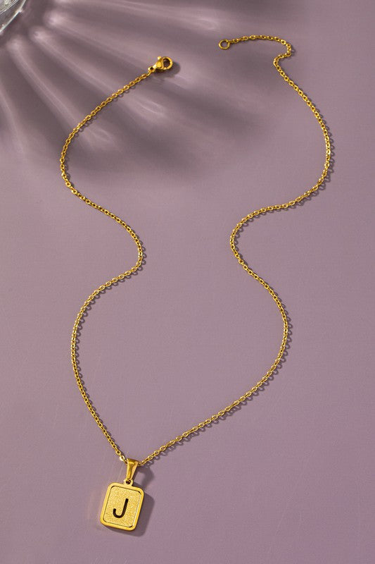 Gold Initial Diamond Dust Necklace