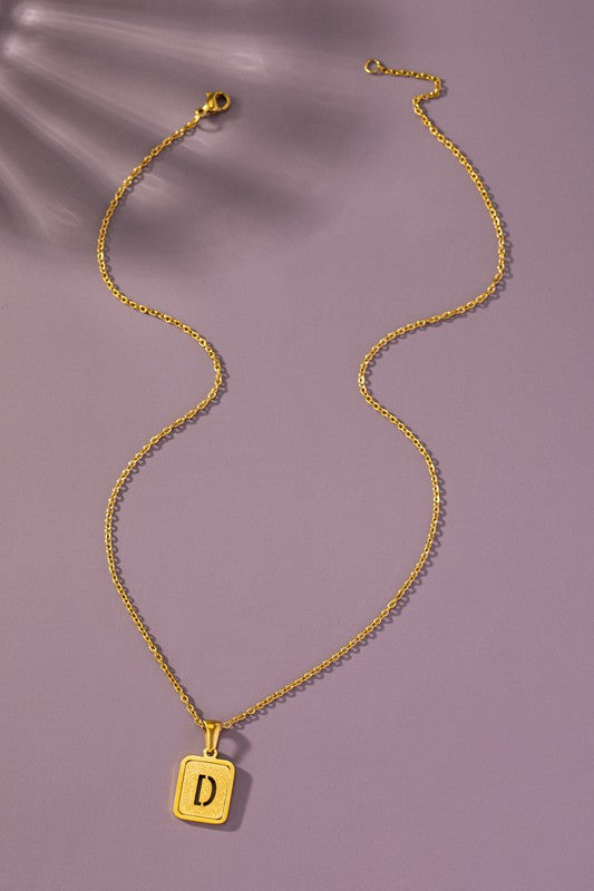 Gold Initial Diamond Dust Necklace