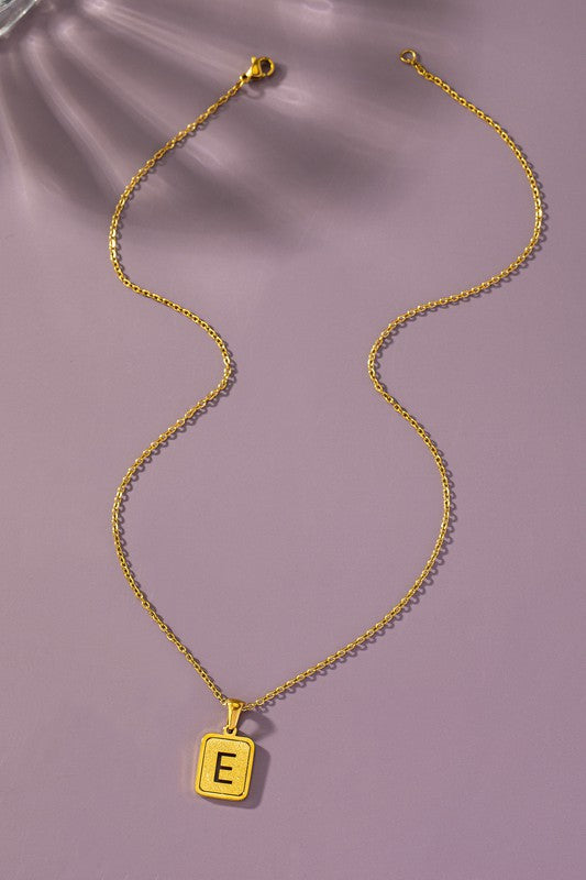 Gold Initial Diamond Dust Necklace