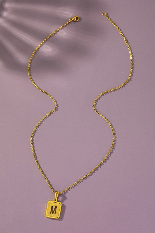 Gold Initial Diamond Dust Necklace