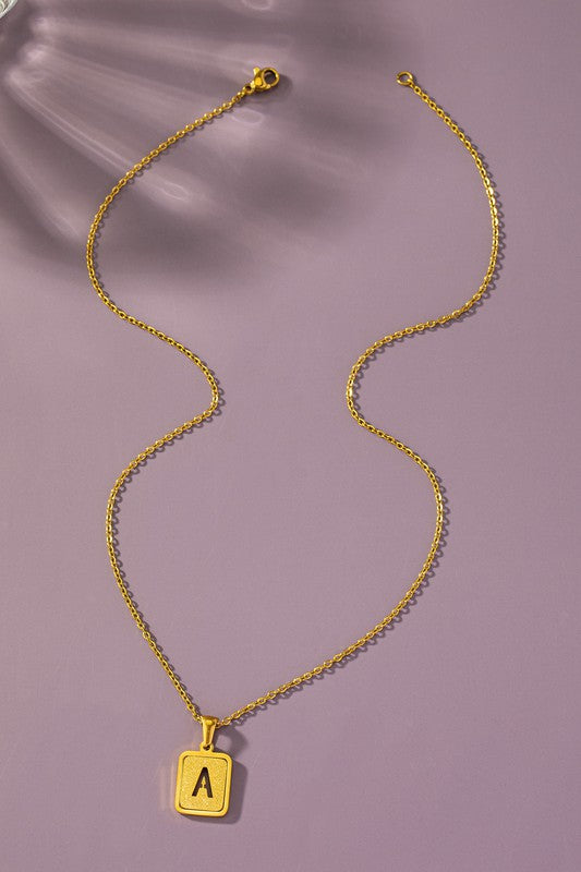 Gold Initial Diamond Dust Necklace