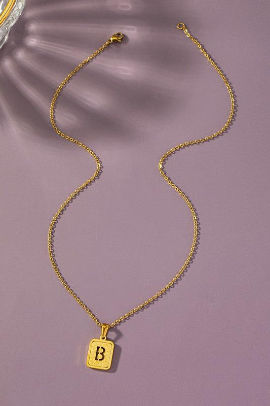 Gold Initial Diamond Dust Necklace