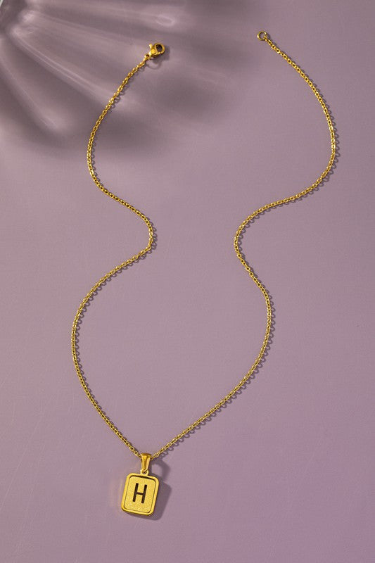 Gold Initial Diamond Dust Necklace