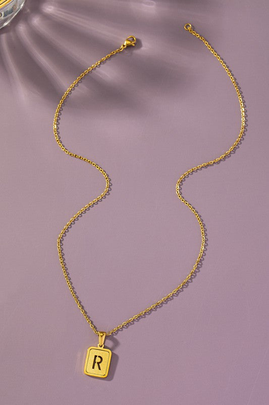 Gold Initial Diamond Dust Necklace