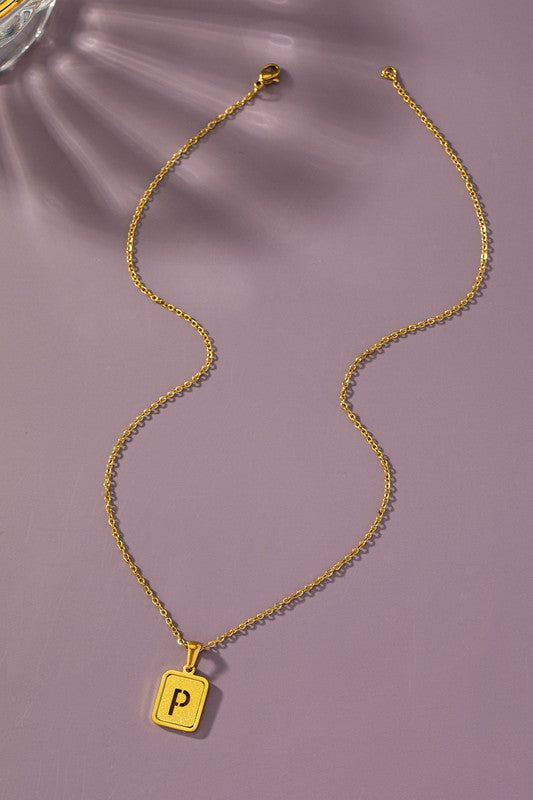 Gold Initial Diamond Dust Necklace