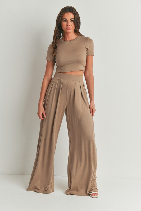 Double Dare Top & Wide Leg Palazzo Pant Set